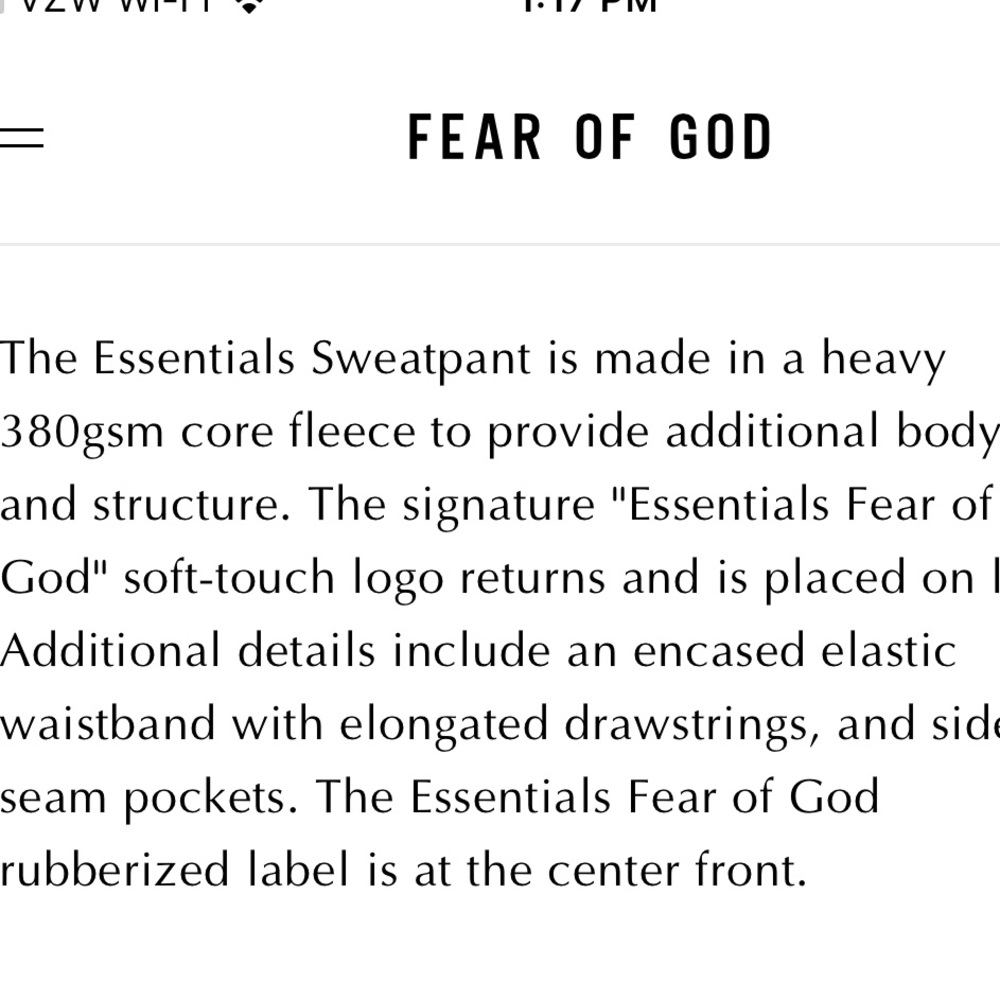 Essentials Fear of God Sweatpants size Medium Men New!can be unisex - Picture 15 of 15